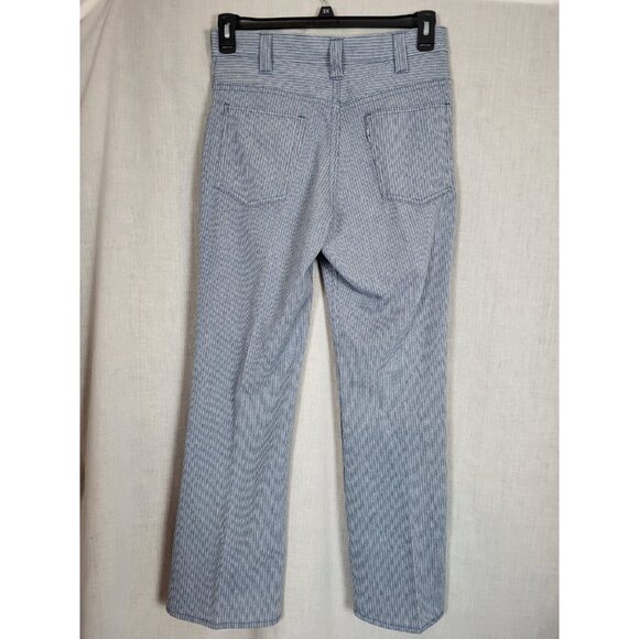 Vintage Levi's Gentleman's Jeans Men's Flare Pants Pinstripe Stripe 70's 32 x 29 - Picture 2 of 8